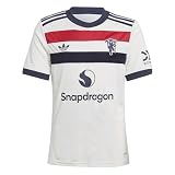 adidas Unisex Kinder Manchester United 24/25 Third Trikot, gebrochenes Weiß, L
