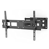 Hama TV Wandhalterung Schwenkbar, Neigbar (32 - 84 Zoll TV Halterung für Fernseher bis zu 50 kg, max. VESA 600x400, Ausziehbare Fernsehwandhalterung inkl. Fischer-Dübel & Bohrschablone) schw