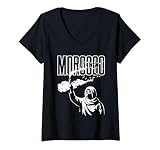 Damen Marokko Geschenk Flagge Morocco Marokkaner Berber Nafri T-Shirt mit V