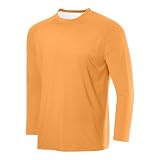 Tshirt Herren Leichte Sommer Hemd Basic Langarmshirt Rundhals Tshirts Freizeit Longshirt Männer Atmungsaktiv Sweatshirt Bequeme Oversize Oberteile Lässig Hemden Baumwolle Top Sport Casual Ob