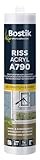 BOSTIK A790 Riss Acryl Weiß – Hochleistungs Acryldichtstoff, Strukturiert und Lösemittelfrei, Wand- und Fassadenrisse Reparatur, Regenfest, Für Innen- und Außenbereich, Überstreichbar, 300