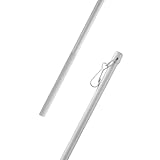 Schleuderstab aus Aluminium (125cm / Weiß), Gardinenstab für Paneelwagen, Schiebegardine, Flächenvorhang, Vorhänge oder G