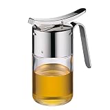 WMF Barista Sirup-/ Honigspender Glas 240ml, Cromargan Edelstahl poliert, spülmaschinengeig