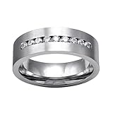 Damen & Herren Trauringe Paar Ringe, Silber Offen Verstellbar Partnerringe Verlobungsring Hochzeitsring Band Ring Mit Weiß Zirkonia Geschenk Für Ehefrau Mann Freundin F