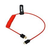 ZBLZGP 8K HDMI-Kabel, geflochtenes Kabel, High-Speed, 48 Gbit/s, 8K @ 60 Hz, 4K @ 120 Hz, Spiralverlängerung, flexibles Spiralkabel für PS3, PS4, Xbox, Fire TV, Stick, Blue-Ray-Player, Mini-HDMI