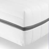 Sleepneo Matratze 90x200 cm - Höhe 18cm - Duo Härtegrad H3 & H4 - Orthopädische 7 Zonen Kaltschaummatratze, punktelastisch atmungsaktiv - Softer Bezug mit 4-seitigem Reiß
