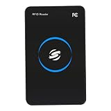 Ejoyous RFID Reader USB13.56MHz, Kartenlesegerät Personalausweis RFID IC Lesegerät Berührungslose Kartenleser mit LED-Anzeige Piep, für Parkverwaltungssystem Zug