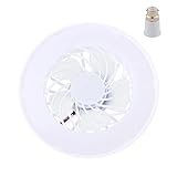 XINGLIDA E27 Deckenventilator Mit LED Licht 5 Flügel Moderne Lampe 5 79 Zoll Ventilatorlampe Unterputzmontage Mit B22-zu E27-Konverter 85 V-265 V