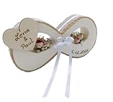 Hochzeit Ringkissen Ringhalter Holz Unendlichkeitszeichen für Eheringe mit N