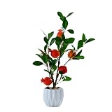 16-Zoll-Mix-Zwerg-Bonsai-Obstbaum, Künstliche Zitronen-Simulation, Lebensechter Obstbaum, Grüne Pflanze, Künstliche Früchte mit Topf Im Topf, Perfekt für Küche, Zuhause, Innendekoration(#4)