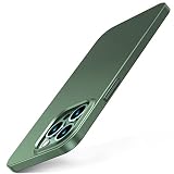 TORRAS Ultra Dünn für iPhone 13 Pro Hülle mit 2 Stück Schutzfolie, Leicht Matt Finish Slim Handyhülle iPhone 13 Pro Unzerbrechlich Rundumschutz Schutzhülle Alpingrü