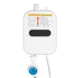 Soudesileim Elektrische Durchlauferhitzer Dusche, 3500w Mini Warmwasserbereiter Mit Duschkopf, Led-Display(30-55℃/86-131℉), Instant-Warmwasserbereiter Für Badezimmer Und Kü