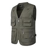 Anglerweste Herren Outdoor Weste Mit Vielen Taschen Schnelltrocknende Westen Wandern Freizeitweste Multifunktionsweste Leicht Arbeitsweste Camping Jagdweste Sommer Safari W