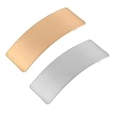 DRESSOOS 2 Stück Geschwungene Haarklammern Aus Legierung Polierte Rechteckige Haarspangen Und Mittelgroße Haarschmuck Für Stilvolle Flechtfrisuren Und Boho Look