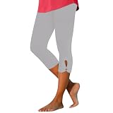 Baumwoll-Leggings für Damen, Umstandsleggings aus Baumwolle, schwarz, Hose mit Tasche, gemustert, Damen, gestreift, Festival, gepunktet, grau, 3XL