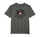 Österreich Flagge Wappen Adler Österreicher Vintage Retro T-S