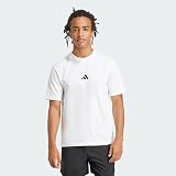 adidas Herren Essentials Small Logo Single Jersey Shirt, White/Black, XXL