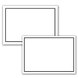 50 x Set Trauereinzelkarten DIN A6 + Trauerumschläge DIN C6 - Mit schwarzem Trauer-Rahmen - 10,5 x 14,8 cm - bedruckbar - Kondolenz Set für Danksagung T