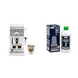 De'Longhi Active Espresso Siebträger ECP 33.21.W – professionelle Esspressomaschine mit AluminiumFinish, inkl. traditioneller Milchschaumdüse, Heißwasserfunktion, Weiß mit DLSC 500 Entkalk