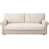 Eismodra Sofa Überzug,Sofabezug 3 Sitzer,Anti-Rutsch-Couch Überzug für L Form Sofaschoner Chaiselongue Ecksofa 2 Sitzer Schonbezüge Wohnzimmer Sessel Hunde Haustiere,Weiß,90x120cm(nur 1 Stück)