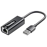 Tccmebius USB Ethernet Adapter, USB 2.0 auf 10/100 Ethernet LAN Netzwerk Kabelgebundener Adapter für MacBook, Surface Pro, Notebook PC, Kompatibel mit Windows7/8/10, Chrome OS, Linux (TCC-S20A-DE)