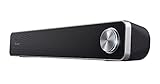 Trust Arys Soundbar, PC Lautsprecher, USB Betrieb, 12 W Spitzenleistung, 3,5 mm AUX Anschluss, Computer Boxen für PC, Monitor, Laptop, TV, Musik - Schw