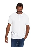 JP 1880 Herren große Größen Übergrößen Menswear L-8XL Henley, Basic, Knopfleiste, Halbarm weiß 3XL 726695209-3XL