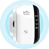 Genie's Poems WLAN Verstärker WLAN Repeater - Internet Verstärker mit Ethernet Port, WiFi Verstärker WiFi Repeater Kompatibel Allen WLAN Geräten, Einfache Einrichtung, Weiß-G-C9QF