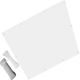 Sonnensegel Sonnenschutz Windschutz 0.8 x 1.1 m Sonnenschutzsegel UV Schutz Hitzeschutz mit Befestigungsseilen für Hof, Deck, Pergola, Weiß