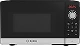 Bosch FFL023MS2 Serie 2 Mikrowelle, 26 x 44 cm, 800 W, Drehteller 27 cm, Türanschlag Links, AutoPilot 7 7 Automatikprogramme, Reinigungsunterstützung, LED-Touchdisplay, E