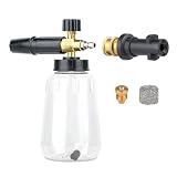 YAOBLUESEA Schaumkanone Autowäsche Schaumpistole für Kärcher K-Serie K2 K3 K4 K5 K6 K7 Hochdruckreiniger Schneeschaum Lanze mit 1/4' Schnellverbinder Schneeschaum Blaster justierbarem Knopf Schaumdü