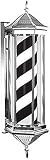 QLXHL Barber Pole Light Barber Pole Außenleuchte Rotierendes und beleuchtetes Friseursalon-Schild Wandlampe im Retro-Stil LED Rot Weiß Blau Streifen Außenwand-Dekorlamp