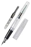 ONLINE Füllhalter Bachelor,transparenter Füller, Iridiumfeder EF, Patronenfüller für Standard-Tintenpatronen, ergonomisches Griffstück, nachhaltiger Konverter, Lettering/Bullet Journal/Kallig
