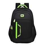 XZKQ Modischer Sport-Rucksack für Damen und Herren, beliebter Schüler-Schultasche, große Kapazität, Outdoor-Reiserucksack, Computertasche, grün, 48*19*33