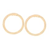 Gogogmee 4 Stück Taschenzubehör taschengriff Bag Hanger Koffergriffe Pocket Tool Holzgriffe Bastelbedarf Rattan-Geldbörse Geldbörsen Handtasche runde Griffe für geldbörse DIY-Griffe Hö