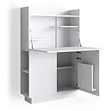 Vicco Sekretär Schreibtisch Alena, Weiß, 85 x 27