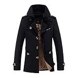 Klassischer stilvoller Trenchcoat für Herren, leicht, Winter-Oberbekleidung, Windbreaker, Outdoor, lässiger Mantel mit Taschen, formelle Büroarbeit, Trenchjacke, einreihig, mittellang, Arbeitsjacke, L