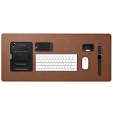 Spigen Schreibtischunterlage aus Velo Vegan PU Leder XXL Mauspad mit Anti-Rutsch-Gummimatte - B