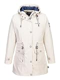 SCHIETWETTER Damen Regenjacke Silbersäbel Gerti, Friesennerz, Regenparka, PU-Jacke, Übergangsjacke verschweißte Nähte, Winddicht und modisch White 50