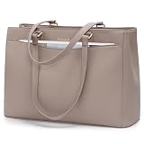 LOVEVOOK Große Laptoptasche Damen 17 Zoll, Leicht Aktentasche Arbeitstasche Handtasche, Elegant Laptop Bag Business Shopper Tasche Lehrertasche Schultertasche Women für Uni Schule Bü