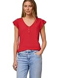 Damen Shirt mit V-Neck und Volant-Ä