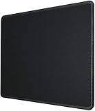 Silent Monsters Mauspad 320 x 270 mm Stoff Mousepad - Schwarz - Vernähter Rand - rutschfest - für Office und Gaming Maus - 32 x 27 cm Mouse Pad Mat - Mausunterlage für alle M