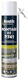 BOSTIK P741 Montage B2 – Einkomponentiger Polyurethanschaum, Zum Montieren, Kleben, Dämmen, Füllen, Gute Hafteigenschaften, Sofort einsetzbar, 750