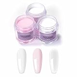GZMAYUEN Acrylpulver für Nägel Acryl Pulver Rosa Weiß Transparent Acryl Powder für Nägel 10g Acryl Nagelset Pulver Acryl Puder für Näg