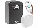 Xcase Schlüsseltresor mit App: Mini-Schlüssel-Safe mit App-Kontrolle und WLAN-Gateway, IP54 (Schlüsseltresor ferngesteuert, außen WLAN, Schlüsselsafe gesteuert)
