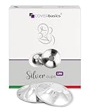 COVERbasics Silberhütchen Stillen (SilverCups) Stillhütchen aus Silber zum Schutz empfindlicher Brustwarzen, Medizinprodukt dermatologisch getestet (UNI)