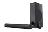 CREATIVE Stage 2.1 Kanal Soundbar mit Subwoofer für TV, Computer und Ultrawidebildschirme, Bluetooth/Optischer Eingang/TV ARC/AUX-Eingang, Fernbedienung und Wandmontage-Kit, Schw