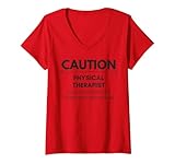 Damen Lustige Physiotherapie-Shirts für PTs und PTAs T-Shirt mit V