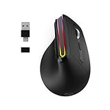 Mobility Lab - Ergonomische Funkmaus RGB - Einstellbare Präzision, 2-in-1 USB- oder USB-C-Empfänger, Bluetooth-Verbindung, leise Klicks, Energiesp