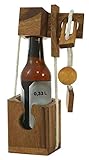 LOGOPLAY Mini Flasche sicher speziell für kleine Flaschen - Flaschensicher - Flaschenpuzzle - Gedankenspiele - Puzzlespiel - Geduldspiel - Puzzlespiel aus Kleinholz kleines F
